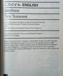 THE NEW GREEK-ENGLISH INTERLINEAR NEW TESTAMENT (Sách thất lạc)